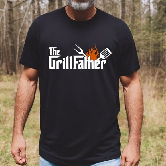 Tops - The Grillfather Shirt, BBQ Lover Shirt, Meat Lover Shirt